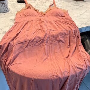 Knix Coral Lace Trim Pajama Dress